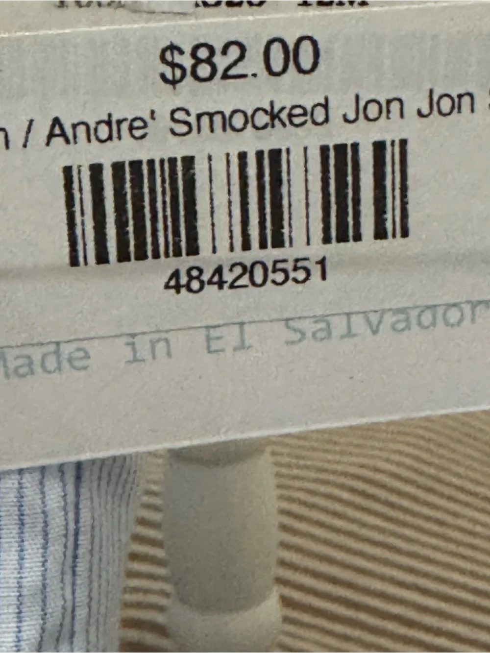 Petit Bebe Andre Smocked Jon Jon